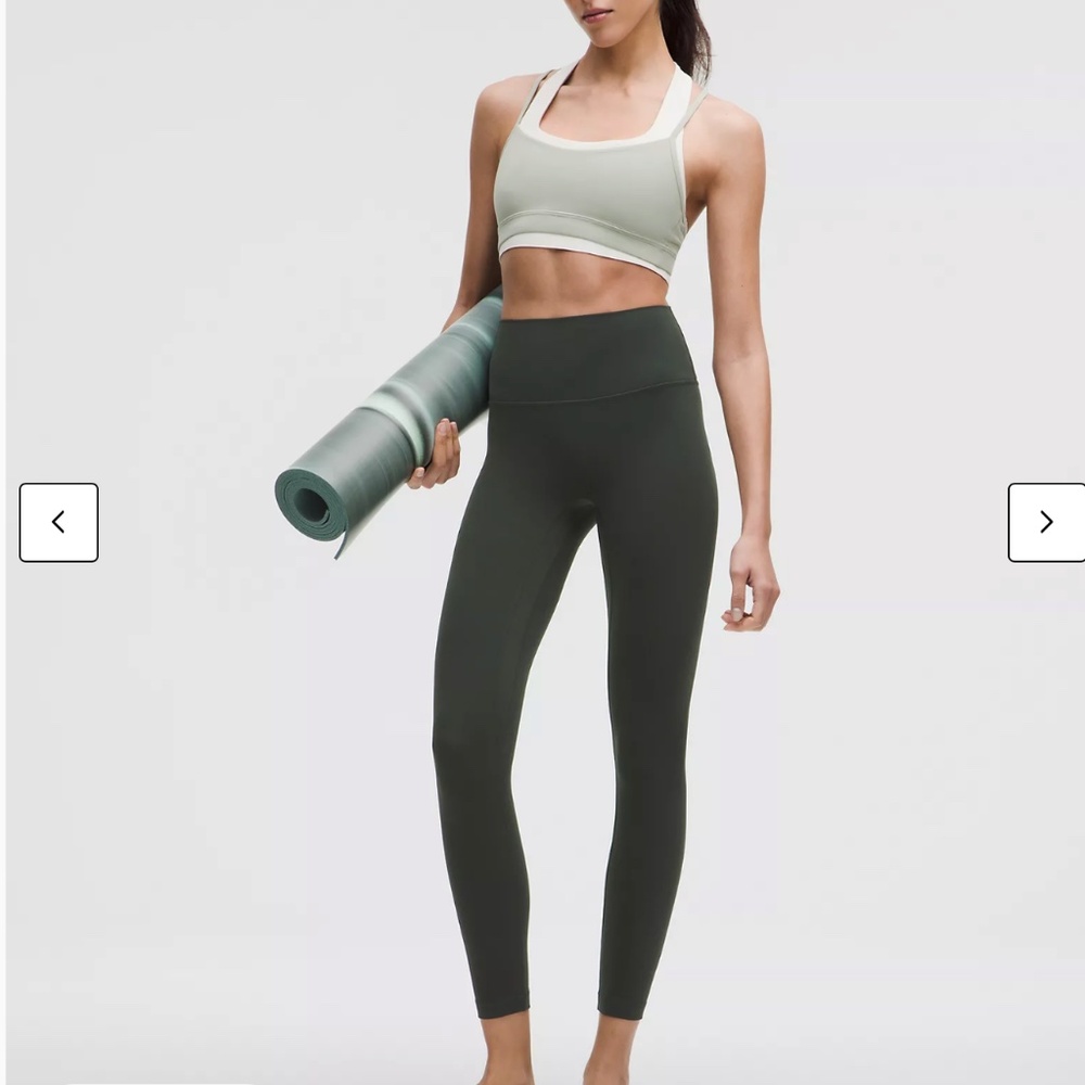 Lululemon Women's Green and Black Leggings